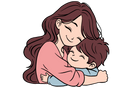 Mother Hugging Her Son
