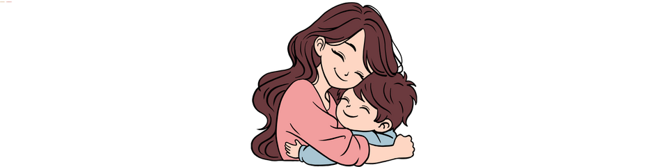 Mother Hugging Her Son