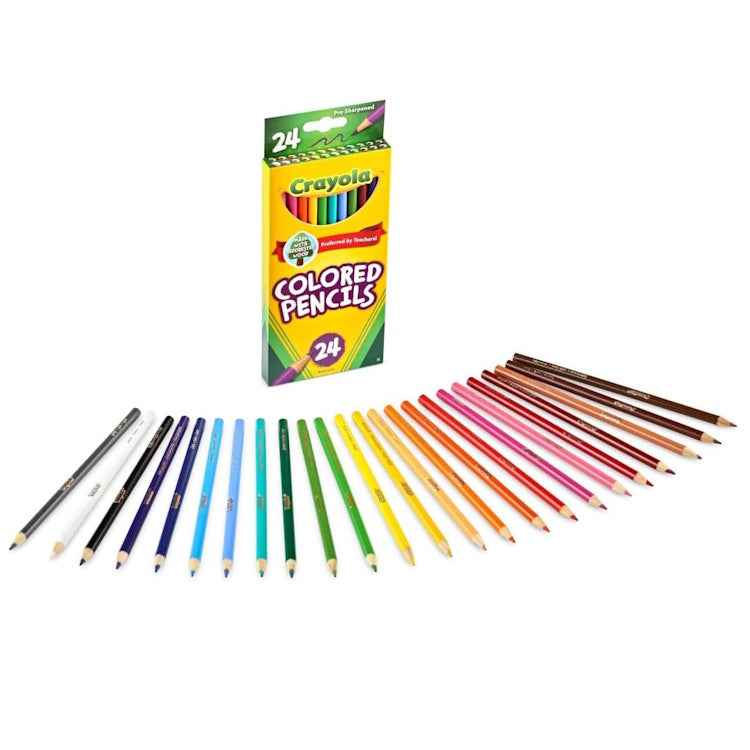 Crayola 24 Coloured Pencils - Aroha Toys 