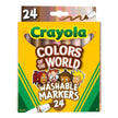 Crayola 24 Colours of the World Washable Markers - Aroha Toys 