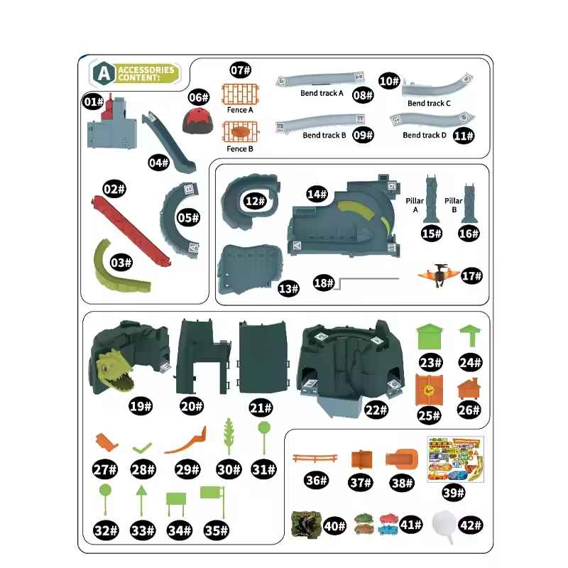 Dinosaur Volcanic Car Track Adventure