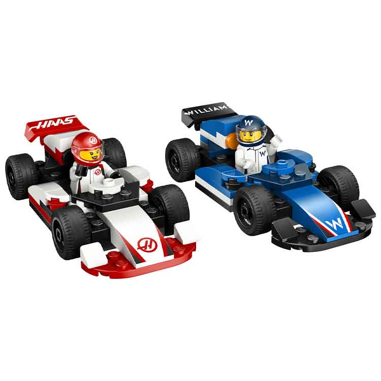 LEGO F1 Williams Racing & Haas F1 Race Cars